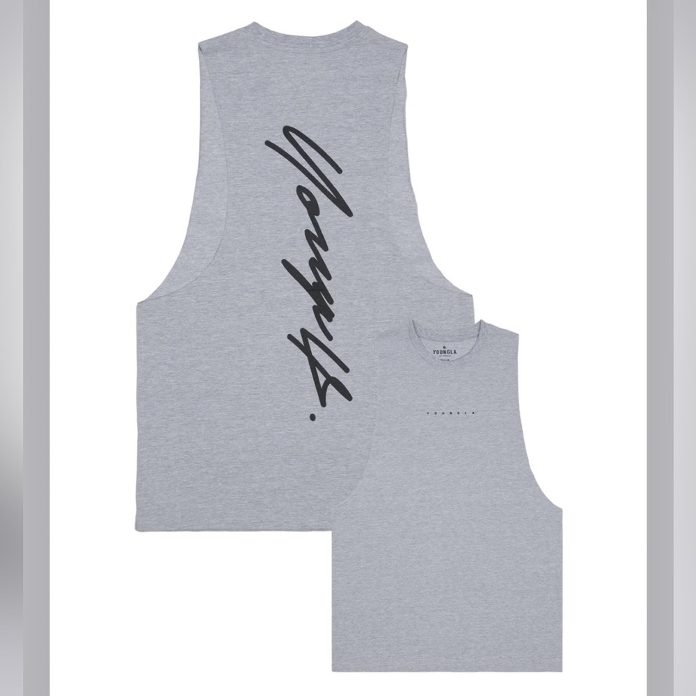 YOUNGLA 323 AUTOGRAPH DELT TANKS heather grey